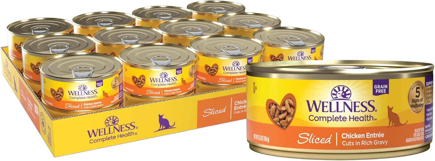 Wellness Complete Health Sliced Adult Wet Cat Food for Cats