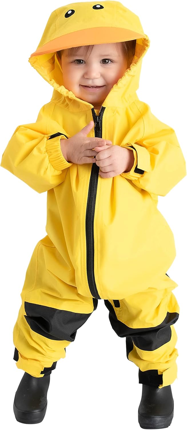 Kids Toddler Rain Suit - Waterproof Coverall for Outdoor Fun