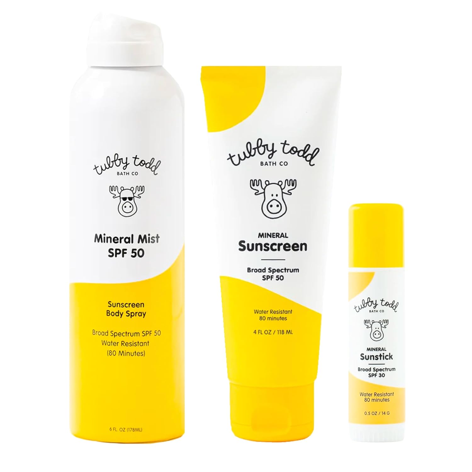 Gentle Mineral Sunscreen Bundle for Kids - Safe Sun Care Set 50-70
