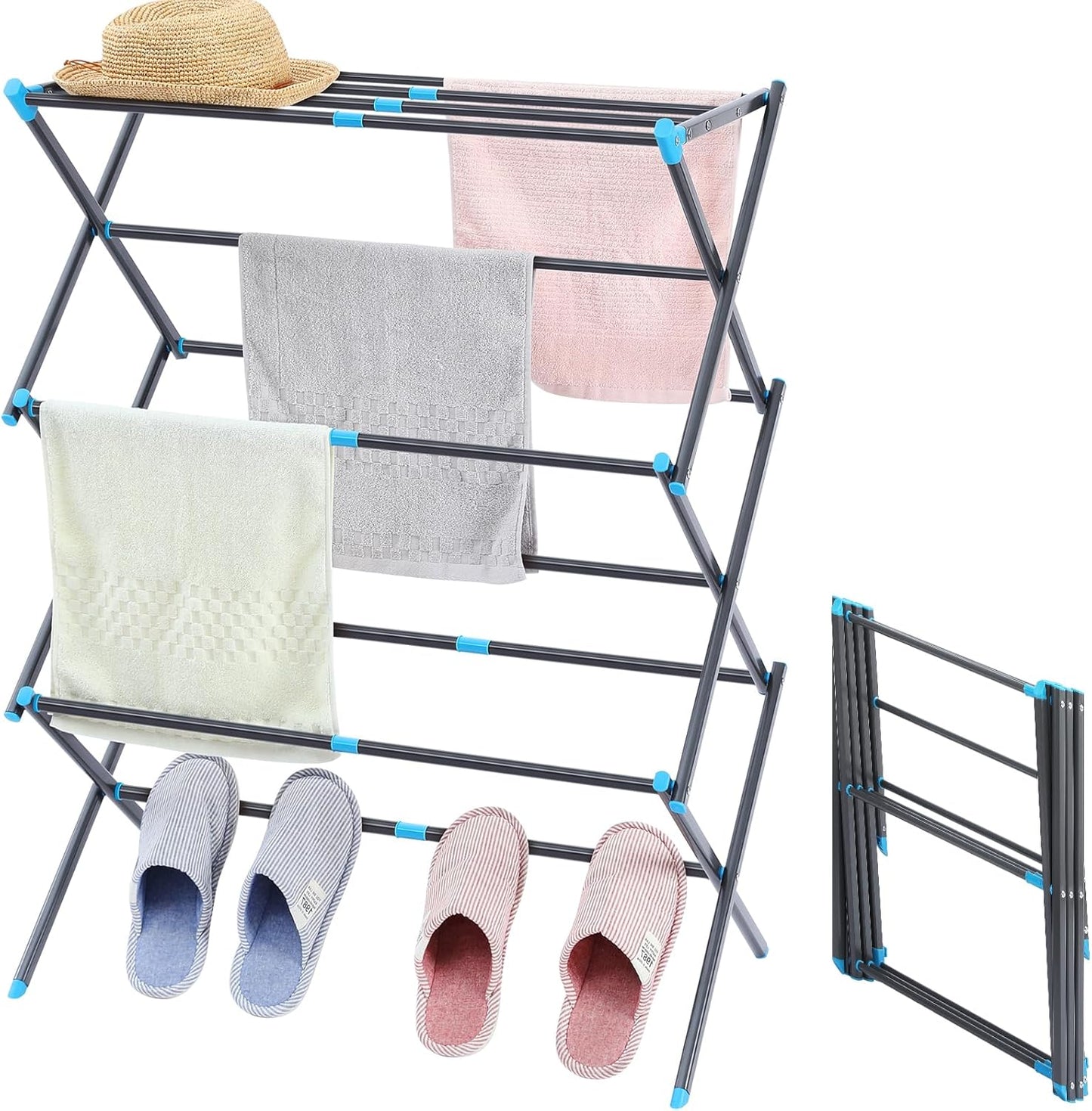APEXCHASER 3-Tier Clothes Drying Rack for Efficient Air Drying