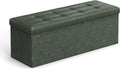SONGMICS Mazie Collection 43in Folding Storage Ottoman Bench
