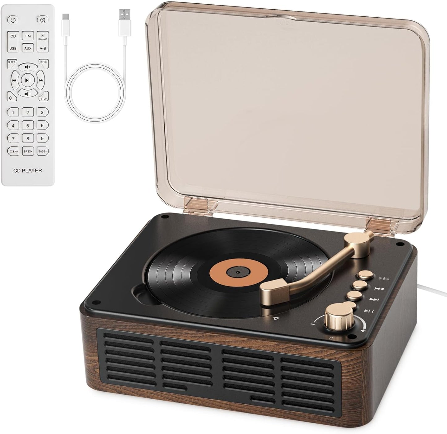 Gueray CD Player with Speakers for Home and Bluetooth Music