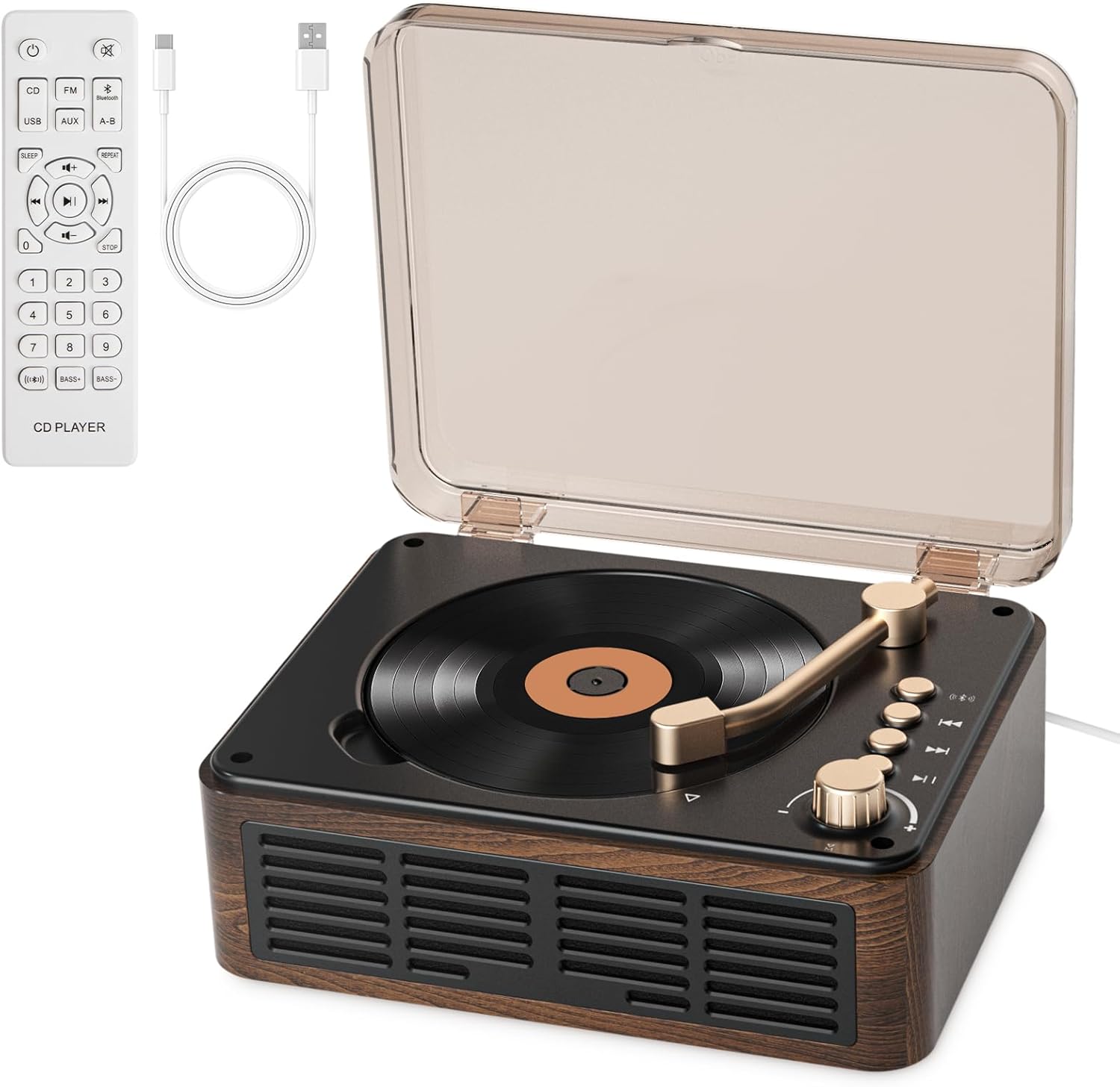 Gueray CD Player with Speakers for Home and Bluetooth Music