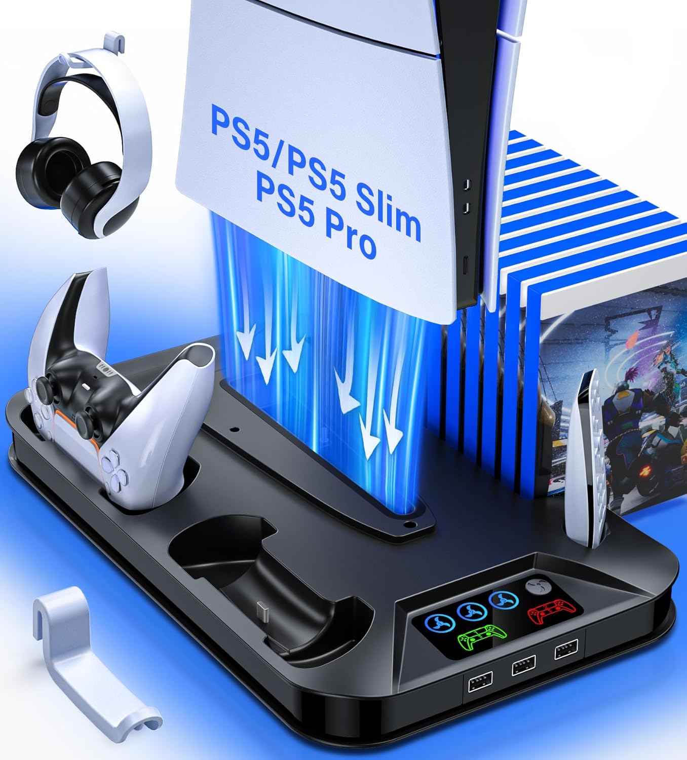 PS5 Cooling Stand + Charging Station - RJAD