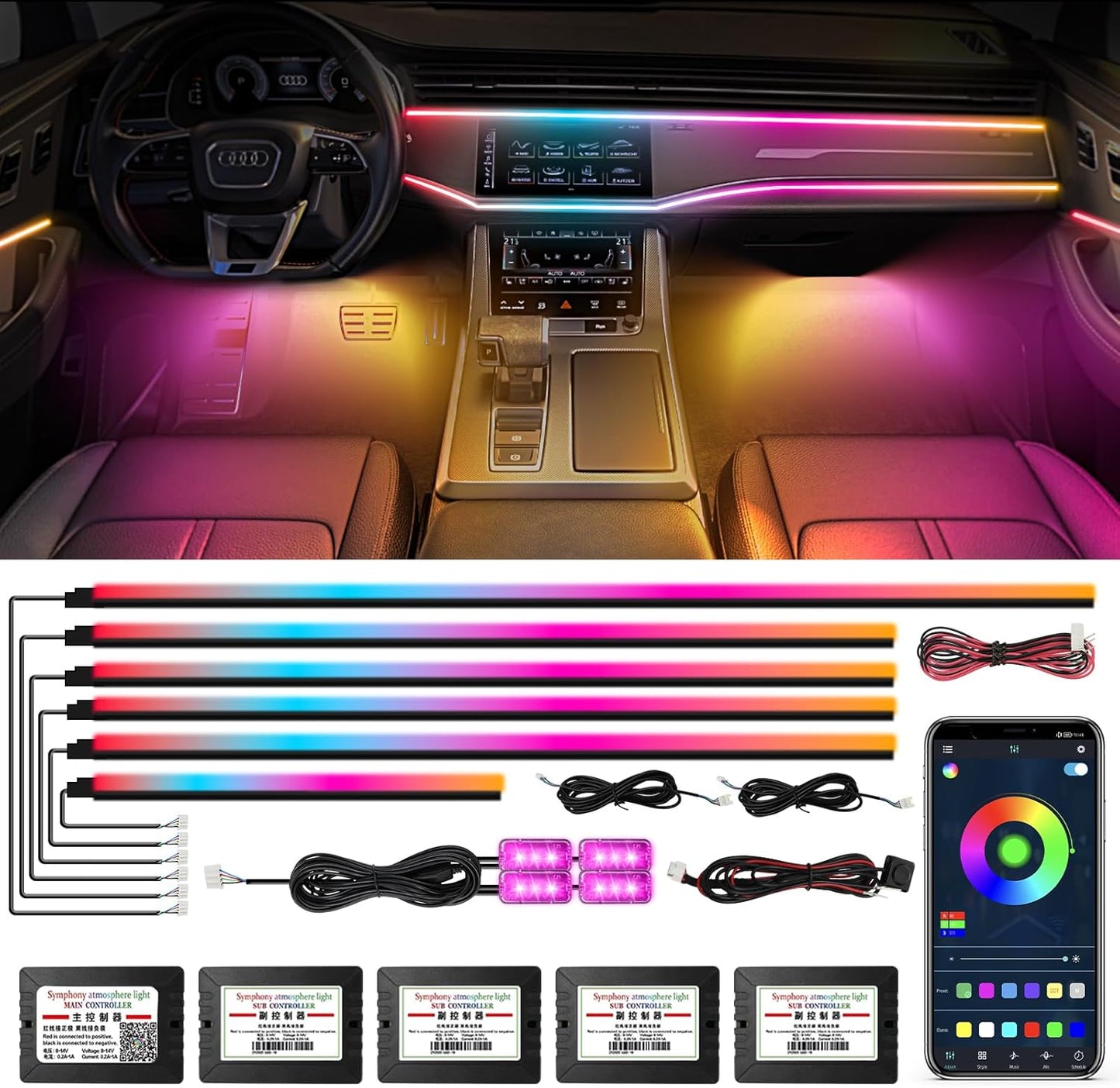Dreamcolor Acrylic Interior Car Light Kits for Ultimate Ambiance
