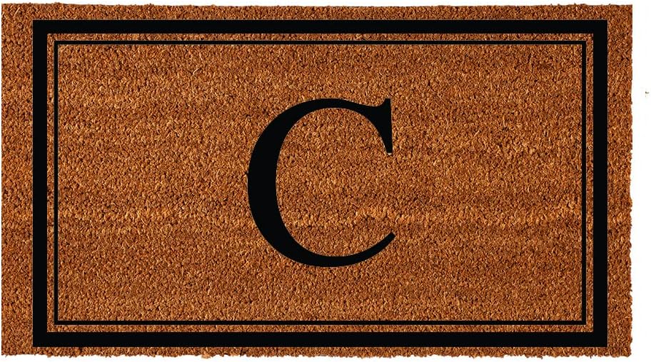 Evergreen Flag Monogram Letter C Doormat for Home Decor