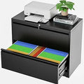 Pataku Lateral File Cabinet 2 Drawer File Cabinet with Lock - Secure