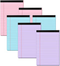 Colored Legal Pads 5x8 Small Note Pads 6 Pack - Compact Lined Notepads