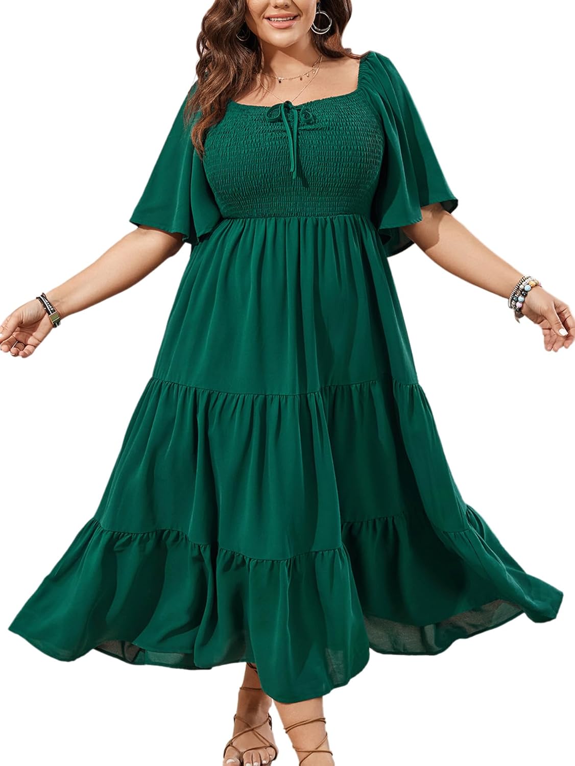 SCOMCHIC Women's Plus Size Flowy Maxi Dress for Every Occasion
