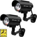 Kanayu 6 Pcs Black Solar Powered Fake Security Cameras for Home