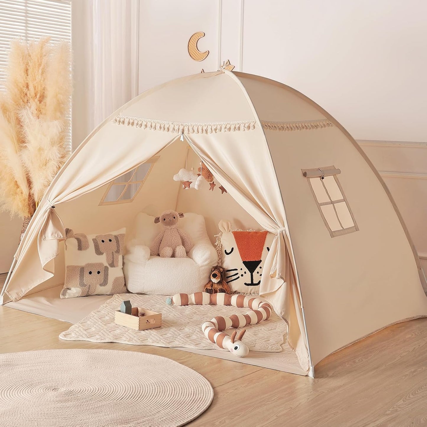 Full Size Bed Tent Canopy for Kids - Cozy Indoor Playhouse