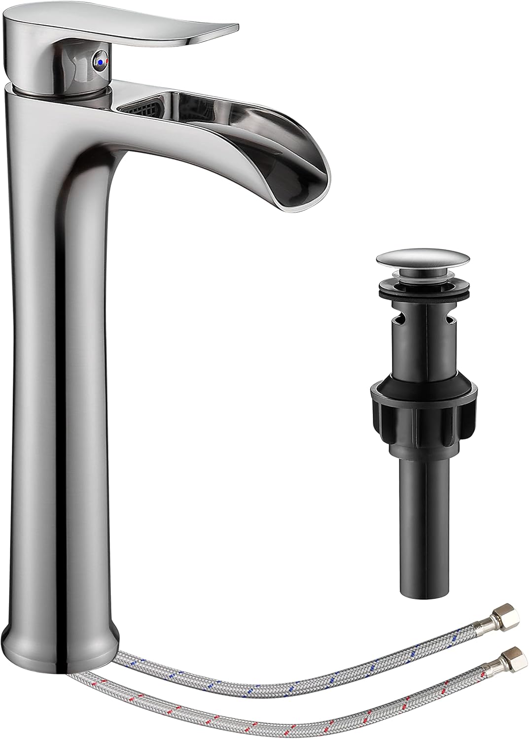 Brushed Nickel Vessel Sink Faucet for Elegant Bathroom Design