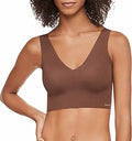 Calvin Klein Womens Invisibles Seamless Lightly Lined V Neck