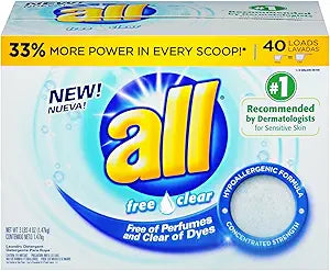 all Free Clear Laundry Detergent Powder for Sensitive Skin Care