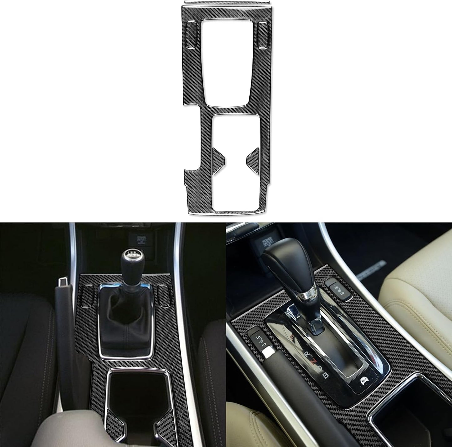 NVCNX Real Premium Carbon Fiber Gear Shift Panel for Honda Accord