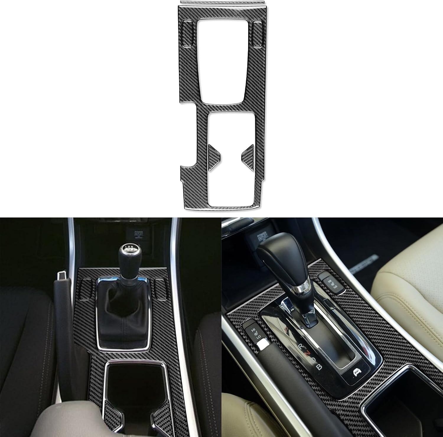 NVCNX Real Premium Carbon Fiber Gear Shift Panel for Honda Accord