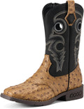 Rollda Boys Cowboy Boots Kids Western Square Toe Boots (Style CVX3)