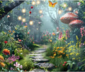 Fairy Wonderland Jungle Forest Backdrop 10x8ft - Enchanted Photo Scene