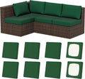 8Pcs Stretch Patio Cushion Covers Square-Small - Tailored Outdoor