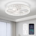 Ceiling Fans with Lights Flush Mount 20in - Low Profile LED Fan