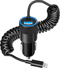 MFi Certified iPhone Fast Car Charger - 4.8A Dual USB with 6ft Coiled