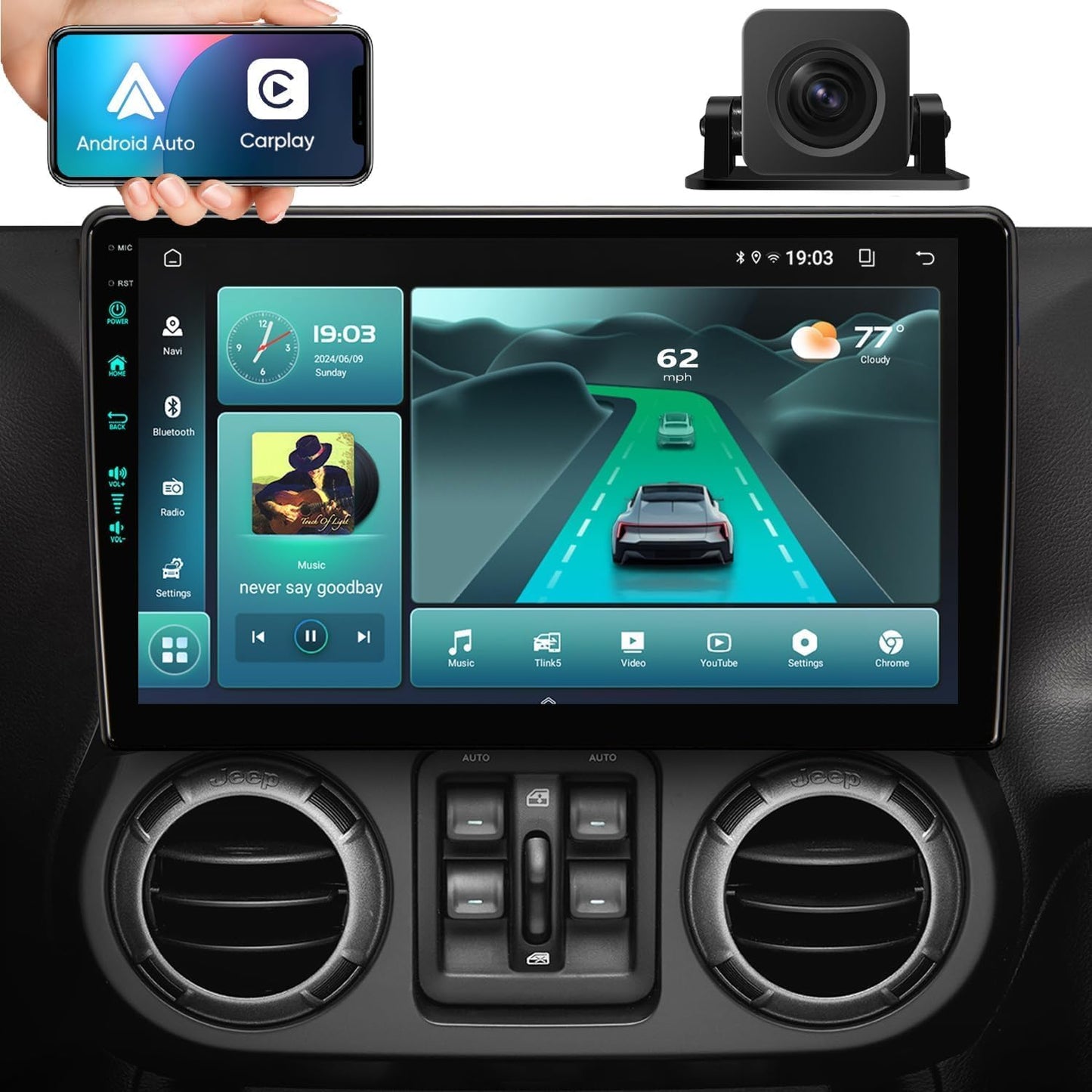 11th Car System with 5G WiFi6 for Jeep Wrangler Radio Upgrade