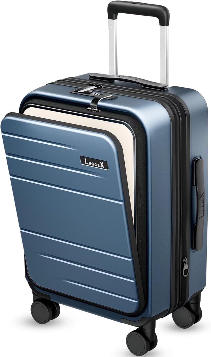 Carry On Luggage 22x14x9 Airline Approved with Front Pocket