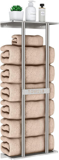 Bathroom Towel Storage Wall Rack for Rolled Towels - Space Saving 30in