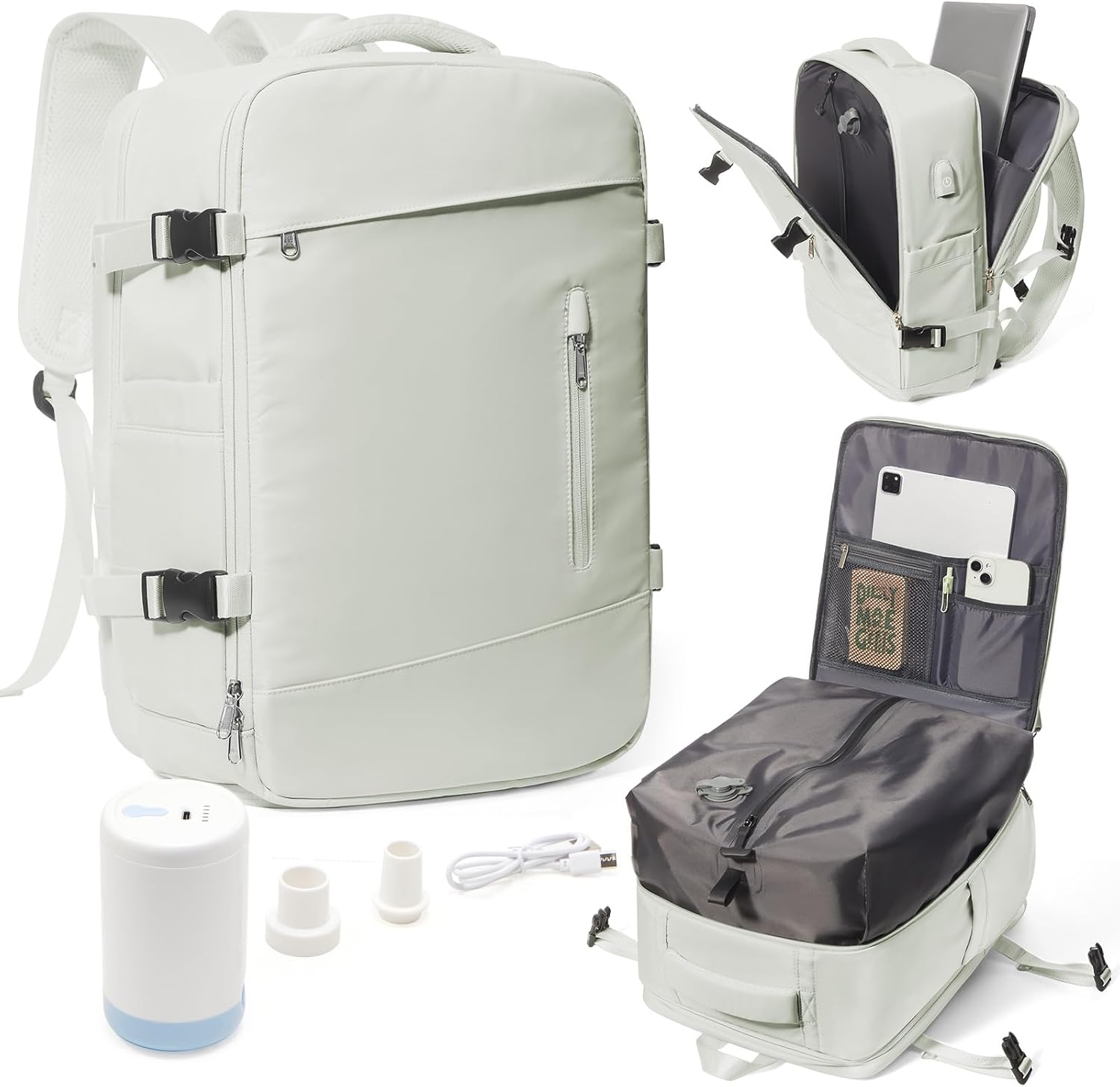 Travel Backpack for Women Men with Shoe Compartment and USB