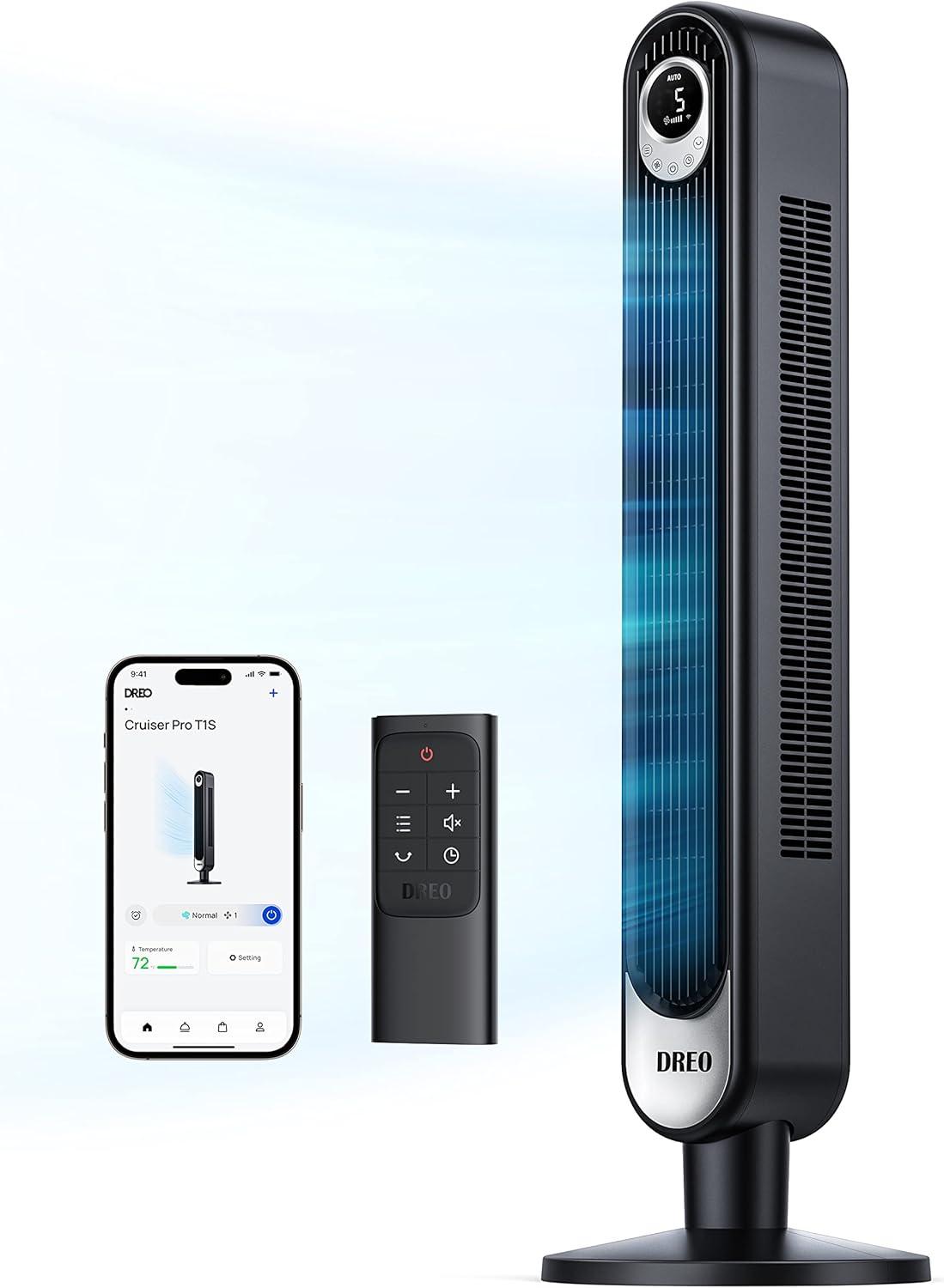 Dreo Smart Tower Fan with WiFi Voice Control for Home Use