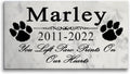 Dog Pet Memorial Stone Plaque 12in x 6in - Personalized Tribute