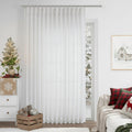 Vision Home White Pinch Pleated Semi Sheer Curtains 80in x 90in