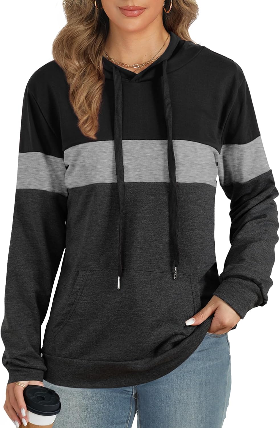 AURUZA Women's Hoodie: Stylish Pocketed Pullover