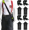 4 Pack Radio Strap and Holder Bundle Set - Heavy Duty Radio Holster
