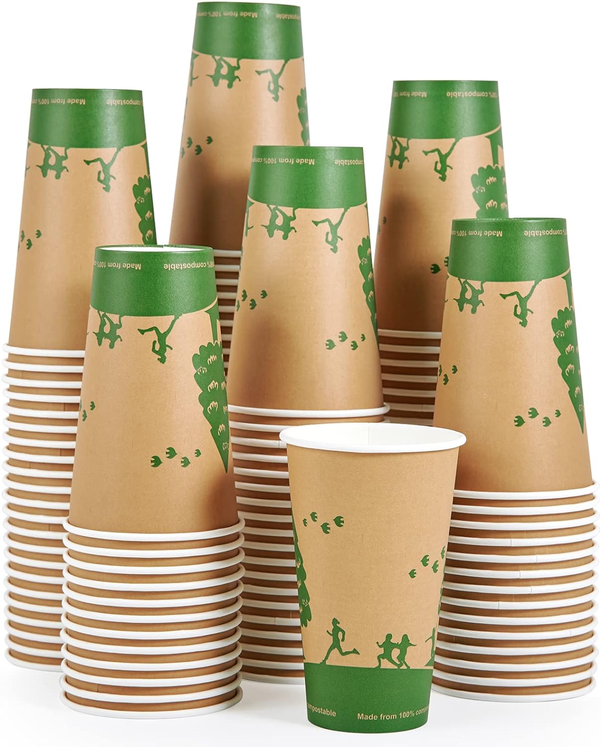 100% Compostable 16 oz Coffee Cups by ECOLipak