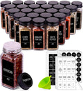 Churboro 48 Glass Spice Jars with 547 Labels - Organized Kitchen