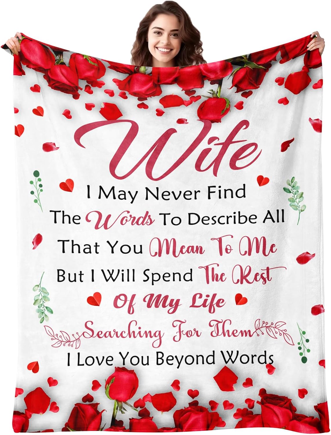 Gifts for Wife - Romantic I Love You Blanket for Her 60x80