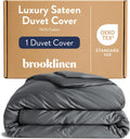 Luxury Sateen Duvet Cover King/Cali King in Slate Grey - Soft