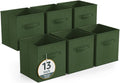 Sorbus 13 Inch Storage Bins 6 Pack - Collapsible Fabric Cubes