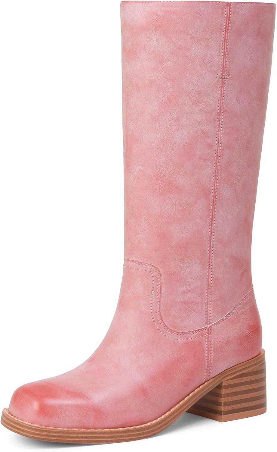 Mid Calf Boots for Women with Chunky Block Heel and Style