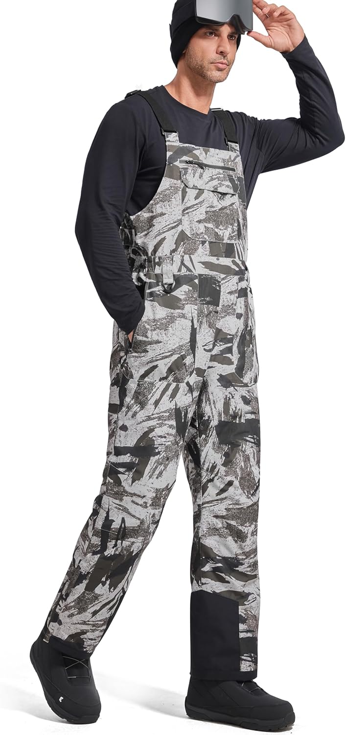 FREE SOLDIER Mens Snow Bibs Ski Pants for Ultimate Comfort