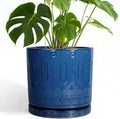 10 Inch Plant Pot Ceramic Planter - Blue Decorative Planter
