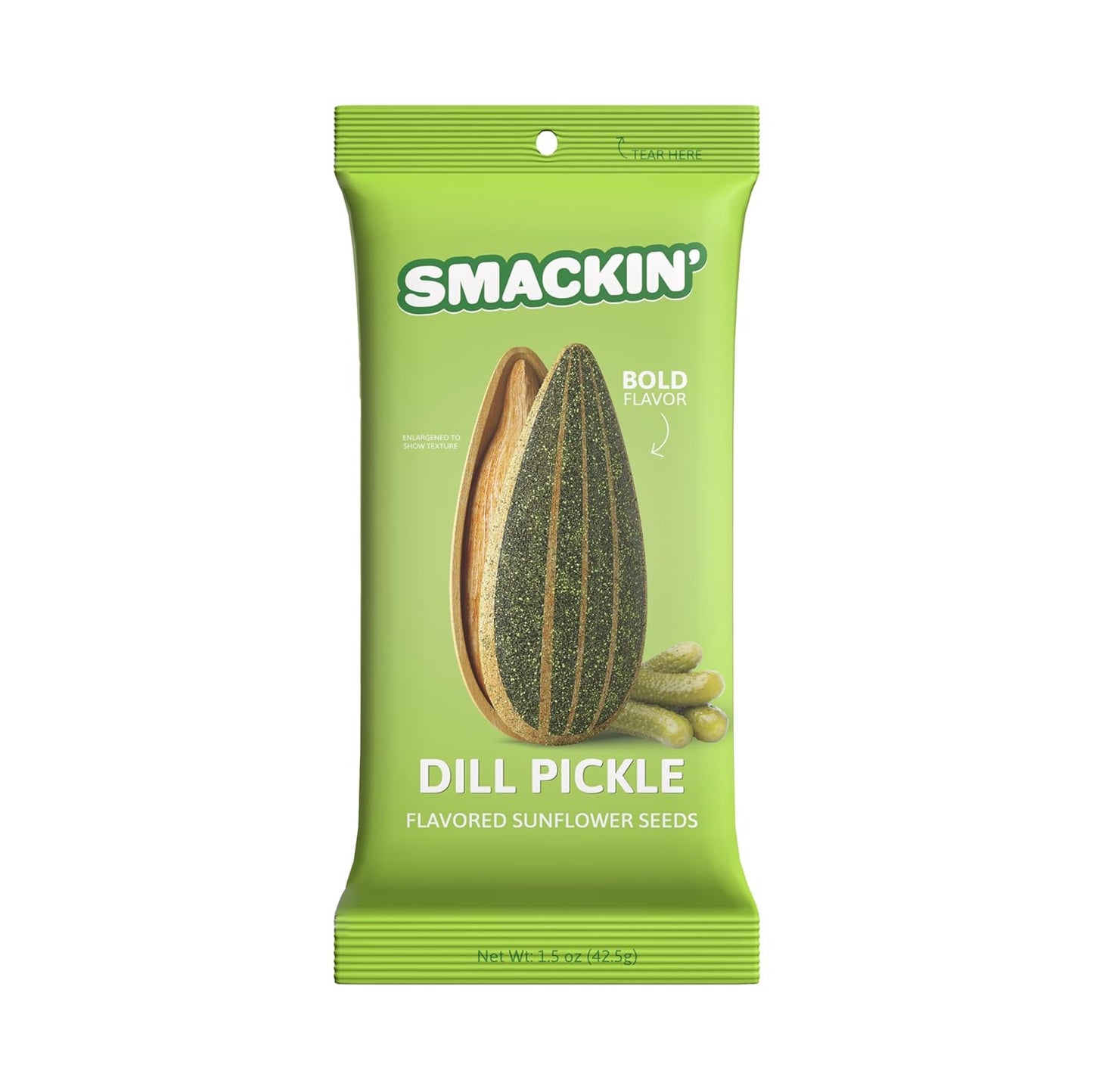 SMACKIN' Sunflower Seeds Dill Pickle Flavor - Jumbo Roasted Snack