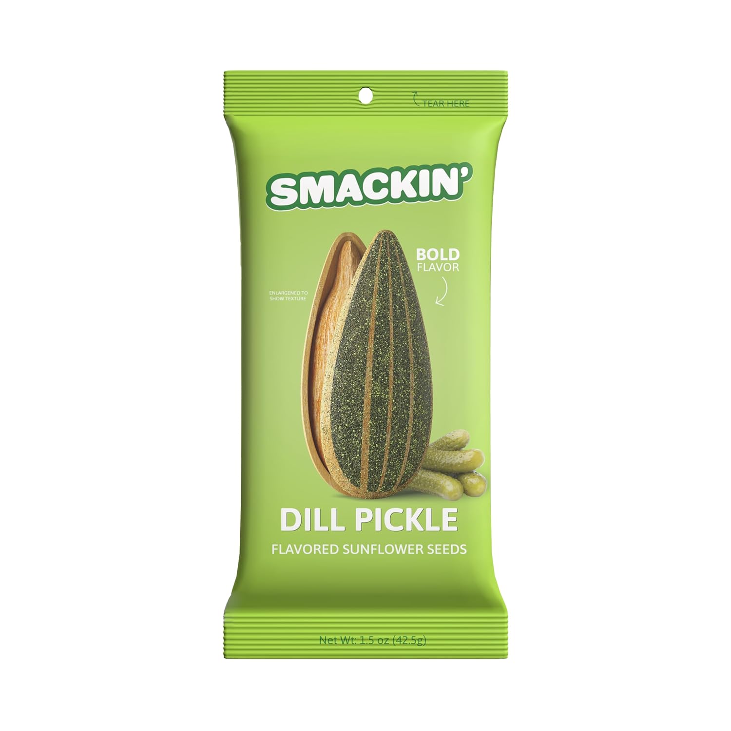 SMACKIN' Sunflower Seeds Dill Pickle Flavor - Jumbo Roasted Snack