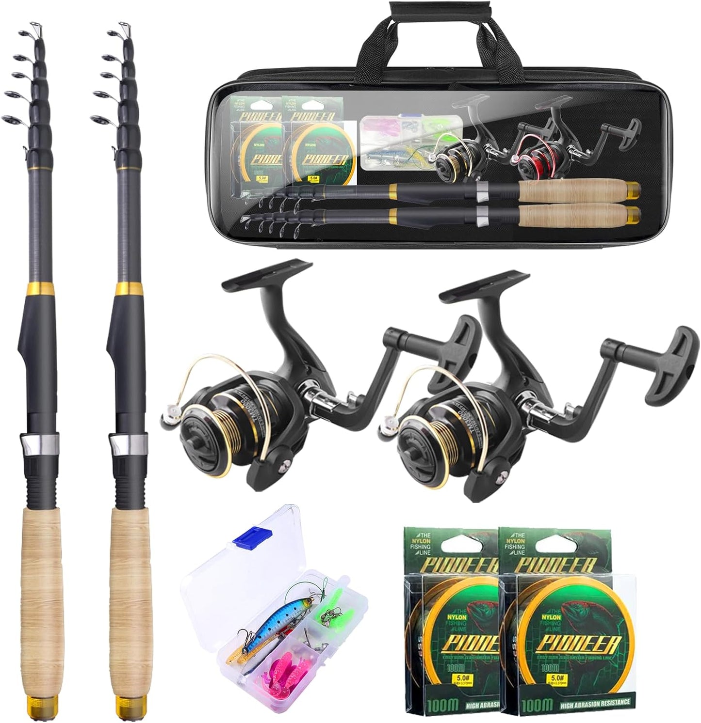 GIFY Carbon Fiber Telescopic Fishing Combo