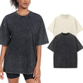Womens Washed Vintage Oversized T-Shirt Casual Baggy (Style Q14K)