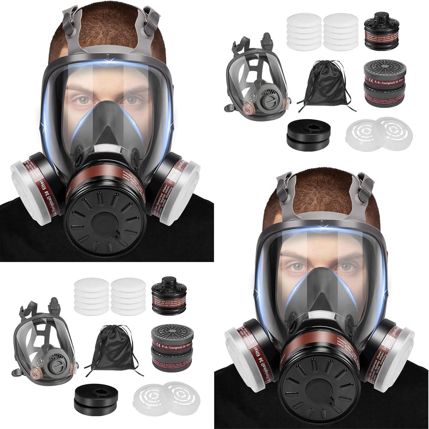 Full Face Respirator Mask for Chemical and Nuclear Safety
