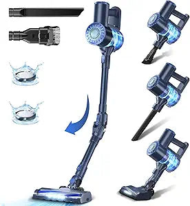 PRETTYCARELIFE Cordless Vacuum Cleaner with Powerful Suction