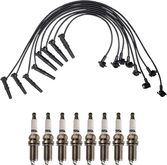 TRQ Ignition Kit Spark Plugs Wire Set for Ford & Lincoln