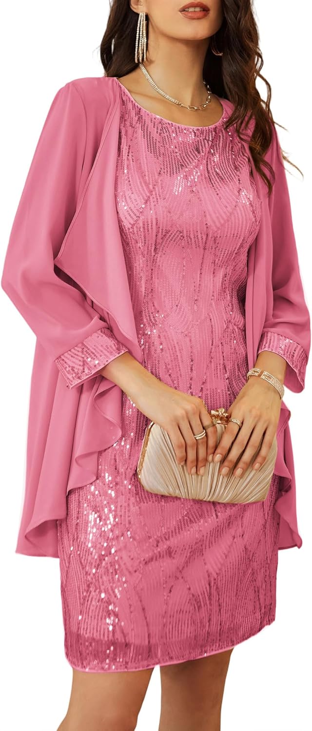GRACE KARIN Women's Sequin Dress for Wedding Guests & More